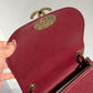Chanel 17B Small Burgundy Coco Curve Messenger Flap Bag
