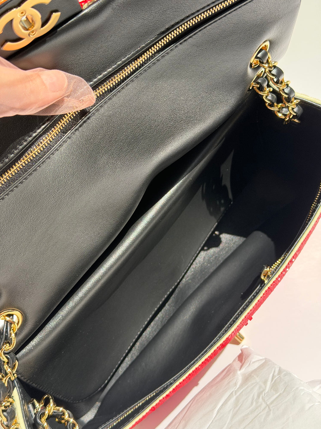 Chanel Tonight or Never Maxi Flap Bag Red Multicolor Sequins Gold Hardware Métiers D’Art 2026