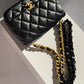 Chanel Lacquered Metal Small CC Lambskin Flap Bag