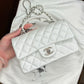 Chanel 21S Mini Iridescent White Caviar Top Handle