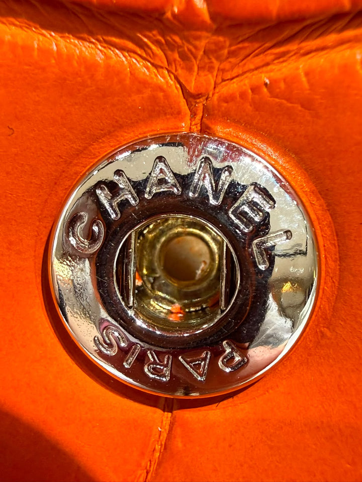 Chanel Medium Classic Flap Bag Matte Alligator Orange Light Gold Hardware 2013