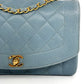 Chanel Baby Blue 24K Medium Caviar Diana Flap Bag