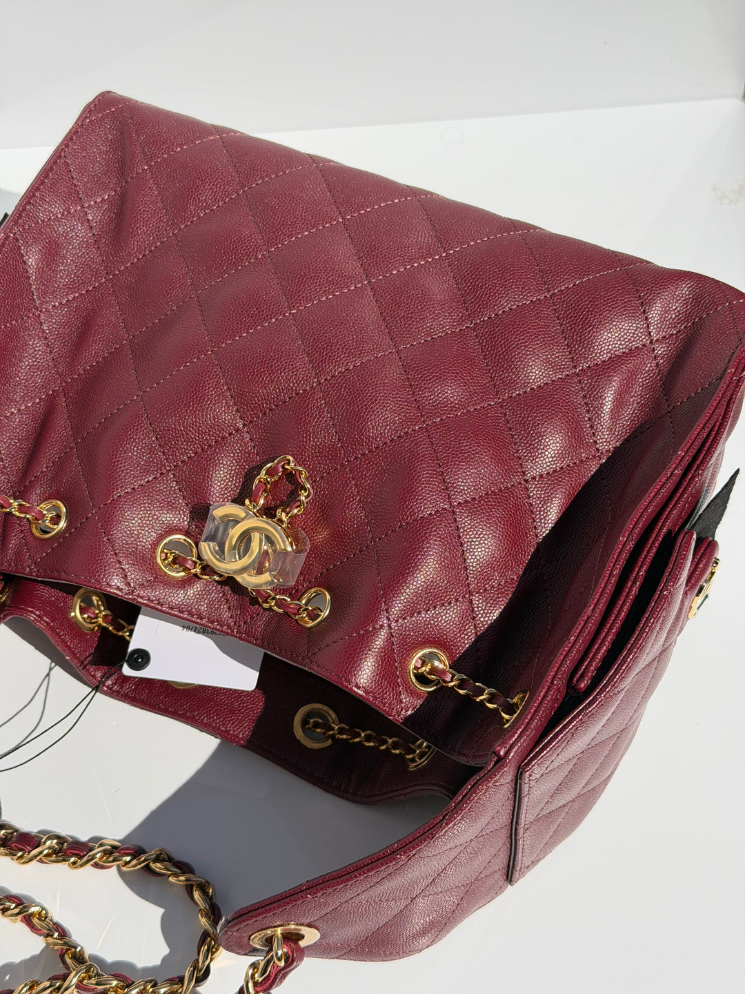 Chanel Small 25 Hobo Bag Caviar Leather Burgundy Antique Gold Hardware 2026