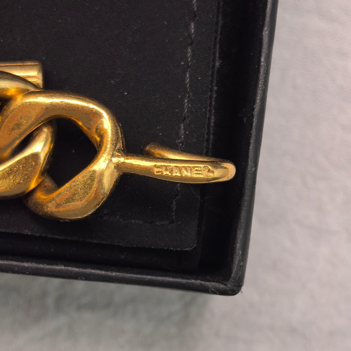 Chanel Vintage Pistol Chain Necklace Gold Hardware 1980s