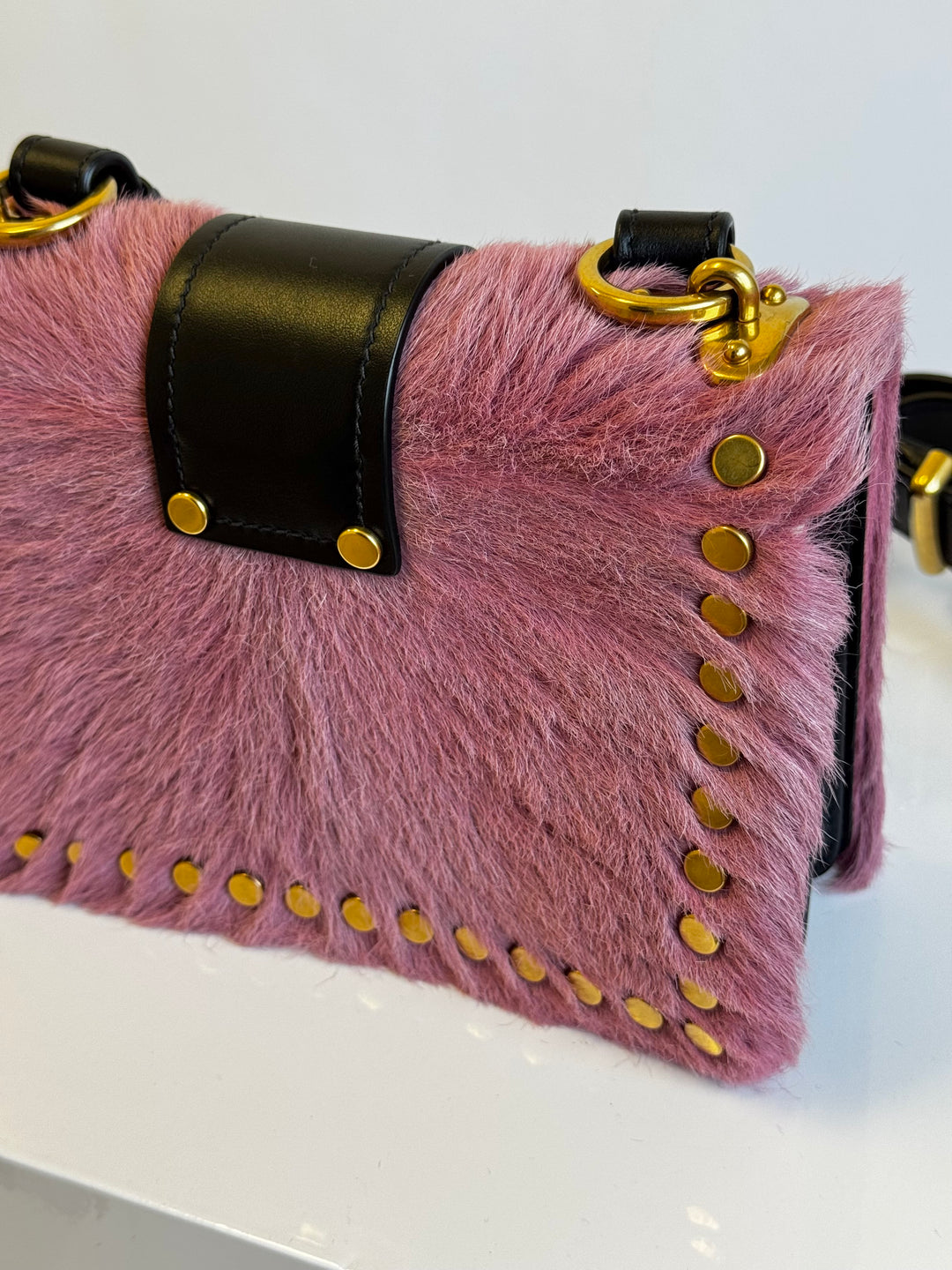 Prada Calf Hair Pink Cahier Crossbody Bag