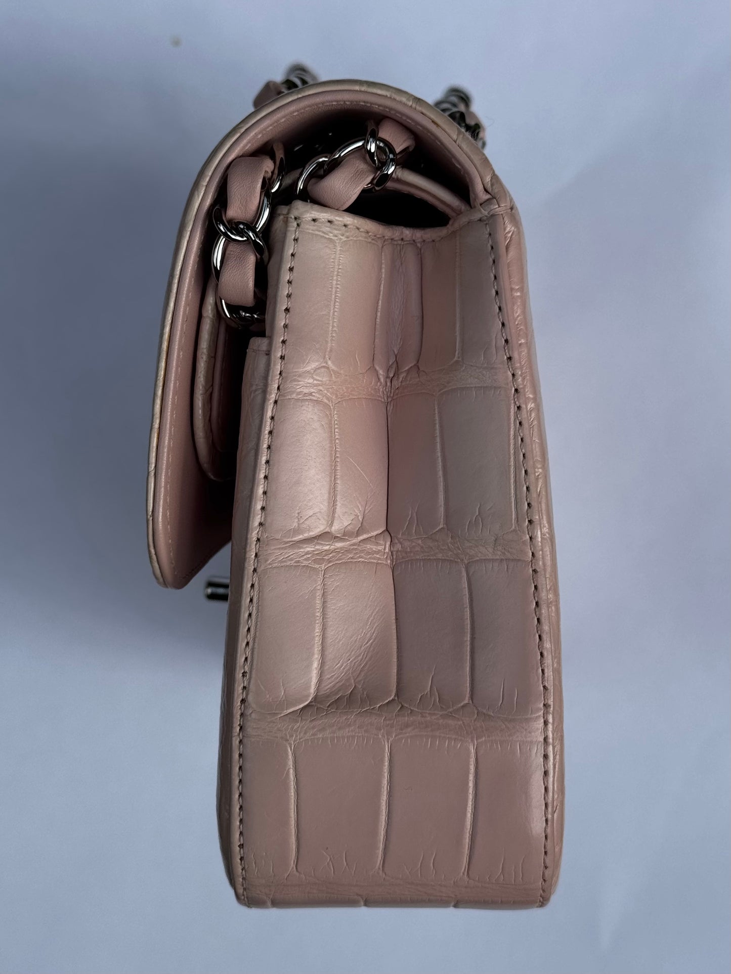Chanel Bubblegum Pink Alligator Medium Classic Flap Bag