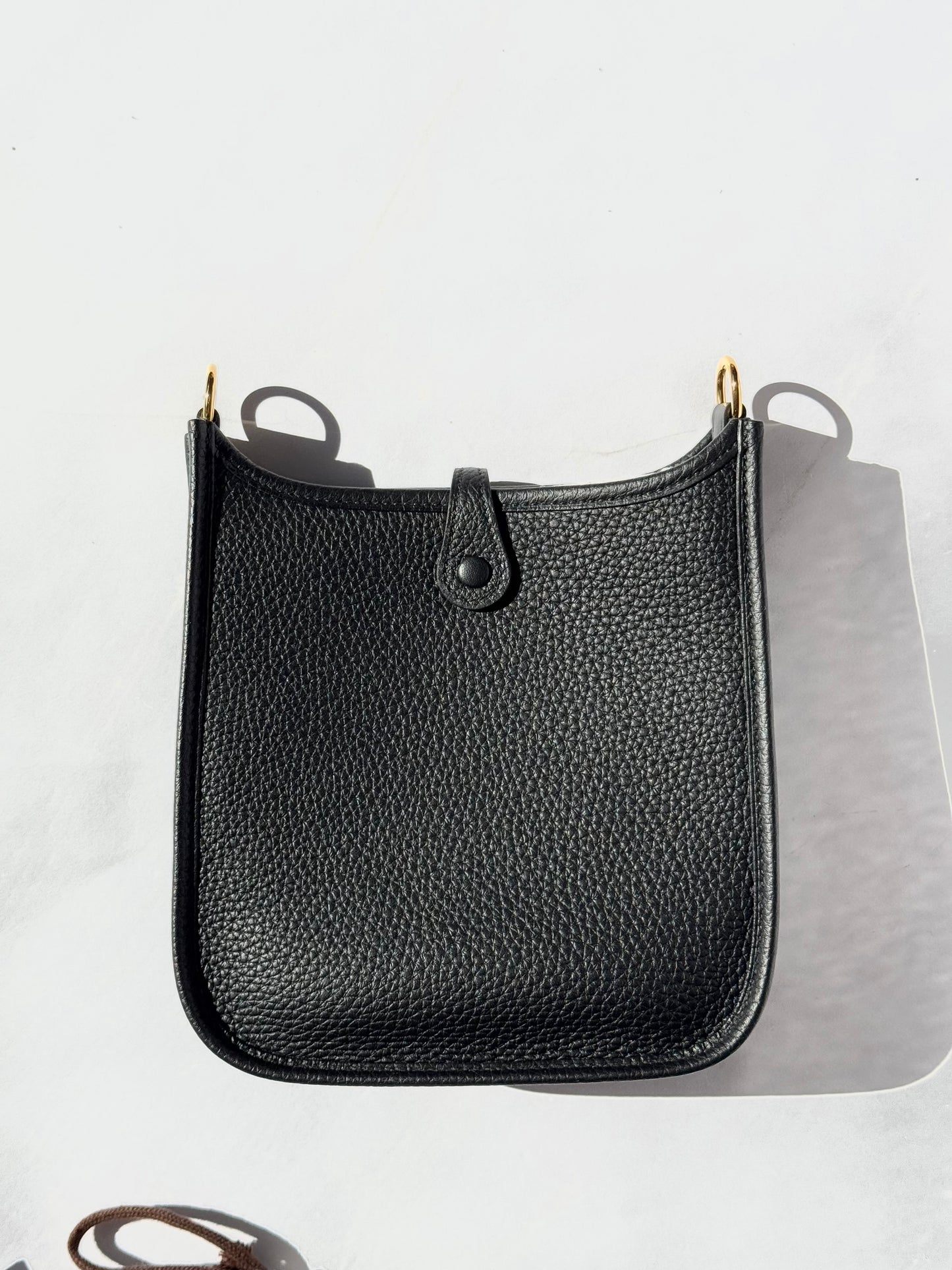 2024 Hermes Black Clemence Mini Evelyne TPM GHW