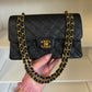 Chanel 6 Series Black Small Vintage Caviar Classic Flap Bag