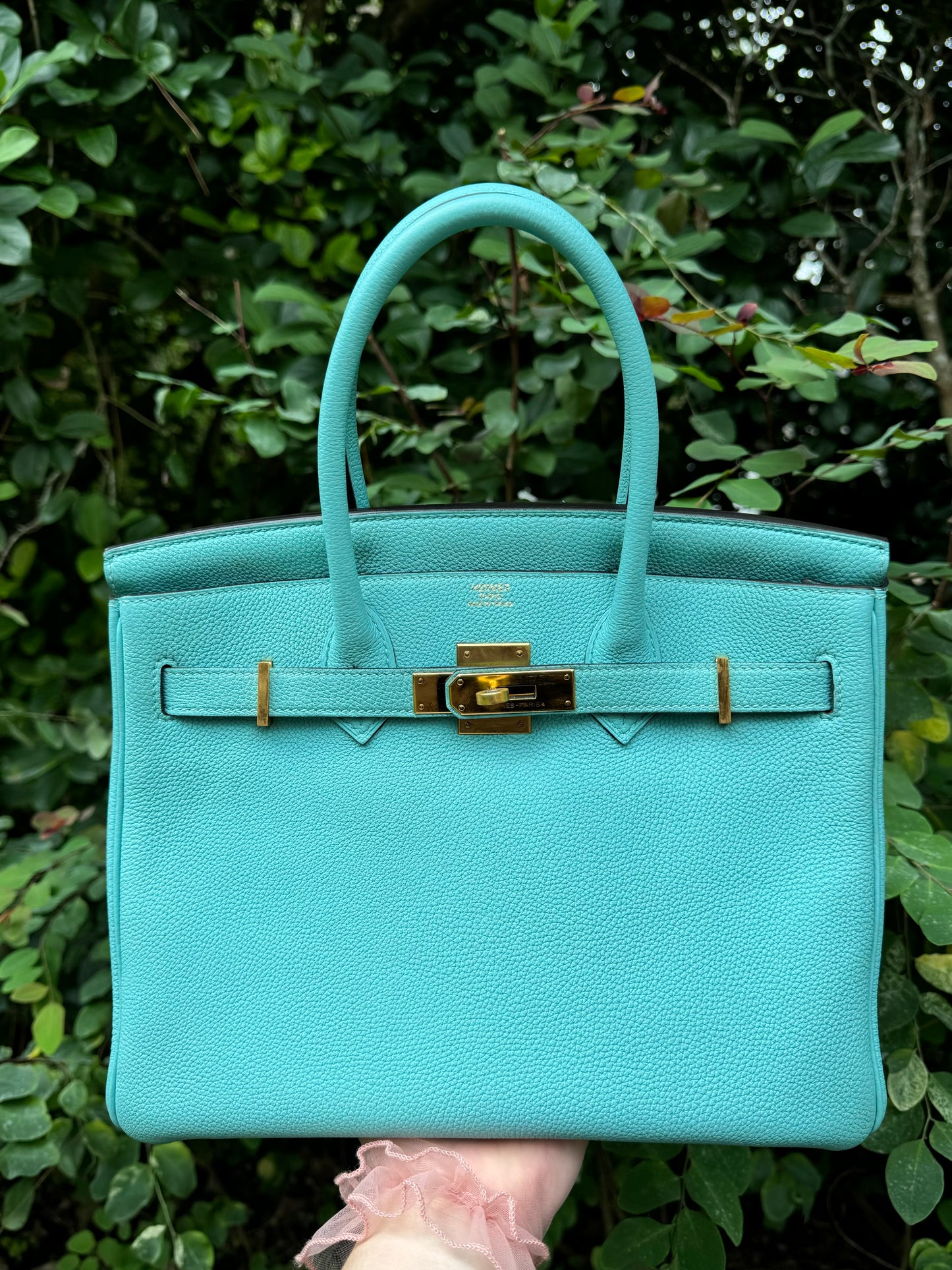 Hermes 2015 Bleu Atoll Togo Birkin 30