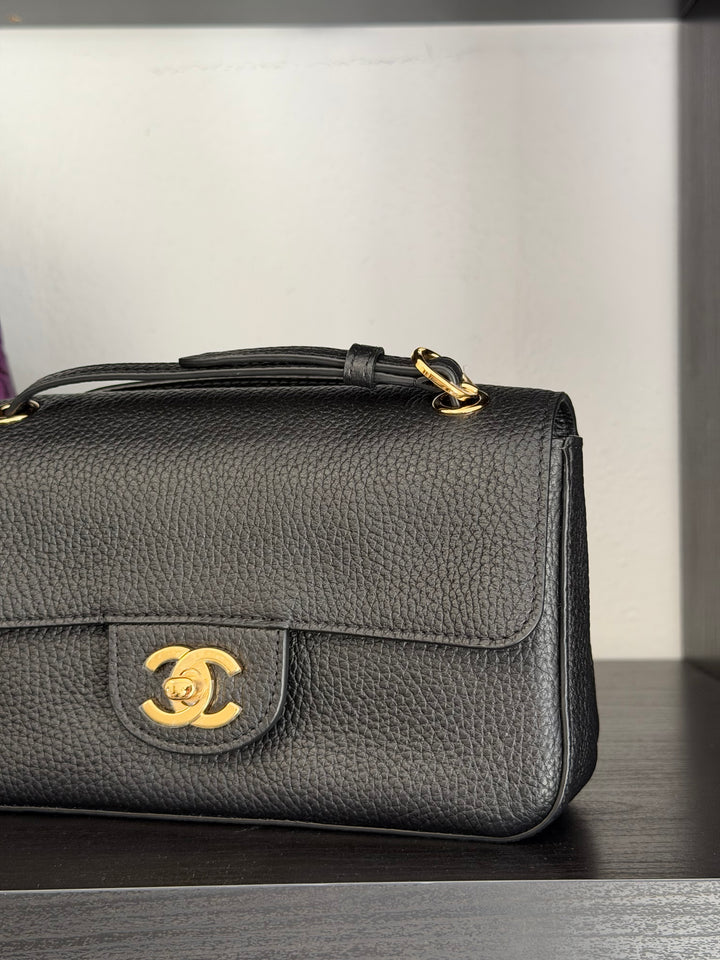 Chanel Mini Flap Bag Black Souplissimo Suede Calfskin Gold Tone Hardware 2026