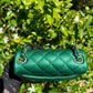 Chanel 18S Emerald Green Mini Square Caviar Flap Bag