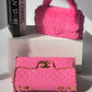 Chanel 1995 Jumbo Barbie Pink Chain Around Flap Bag