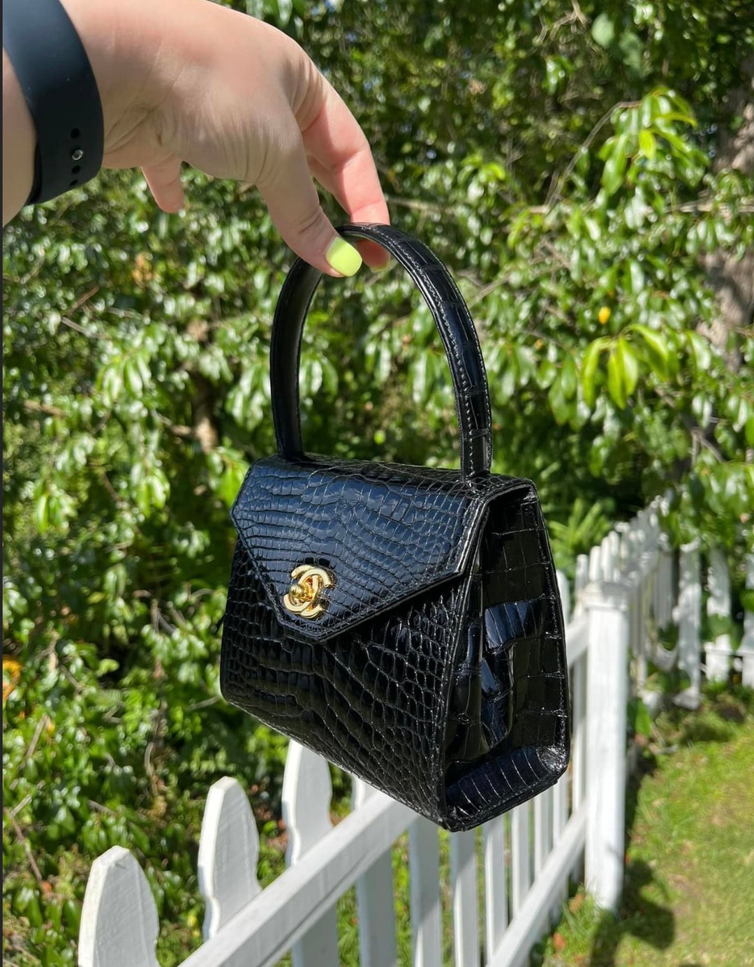 Chanel Vintage Mini Crocodile Kelly Flap Bag