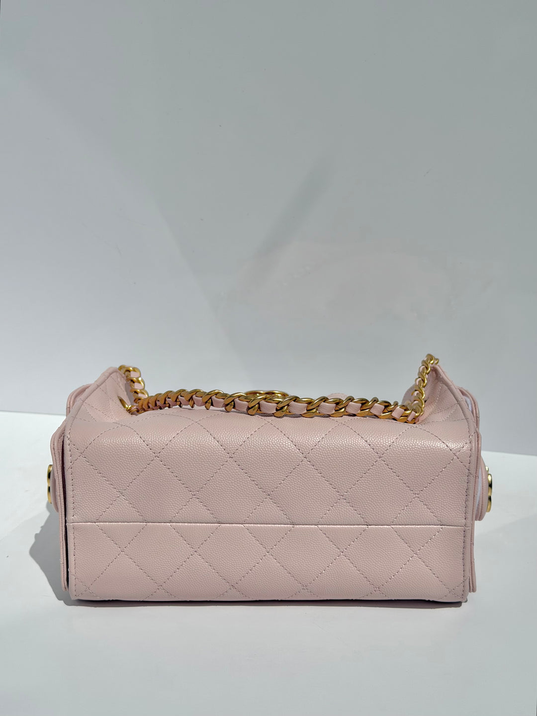 Chanel Mini 25 Hobo Bag Caviar Leather Mauve Pink Antique Gold Hardware 2026