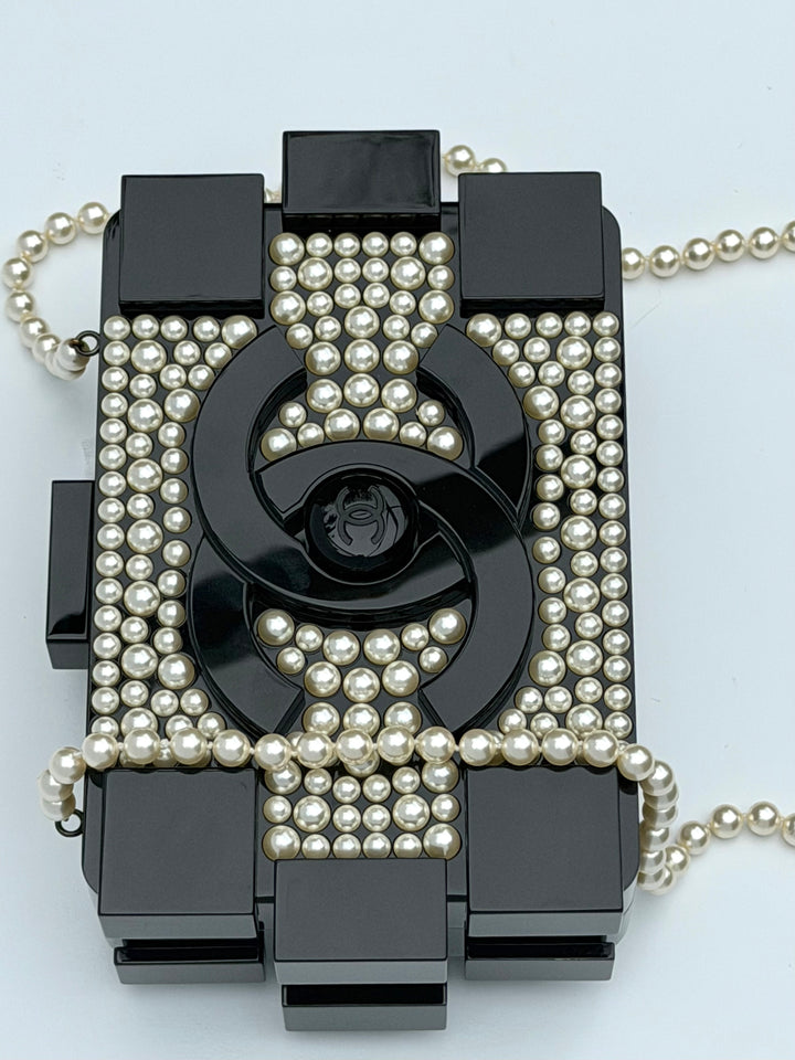 Chanel Pearl Plexiglass Lego Minaudiere
