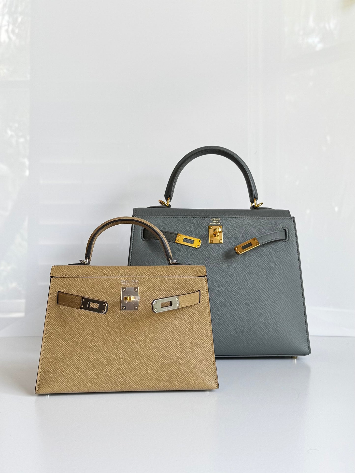 Hermes Vert Amande Epsom Kelly 25 Sellier