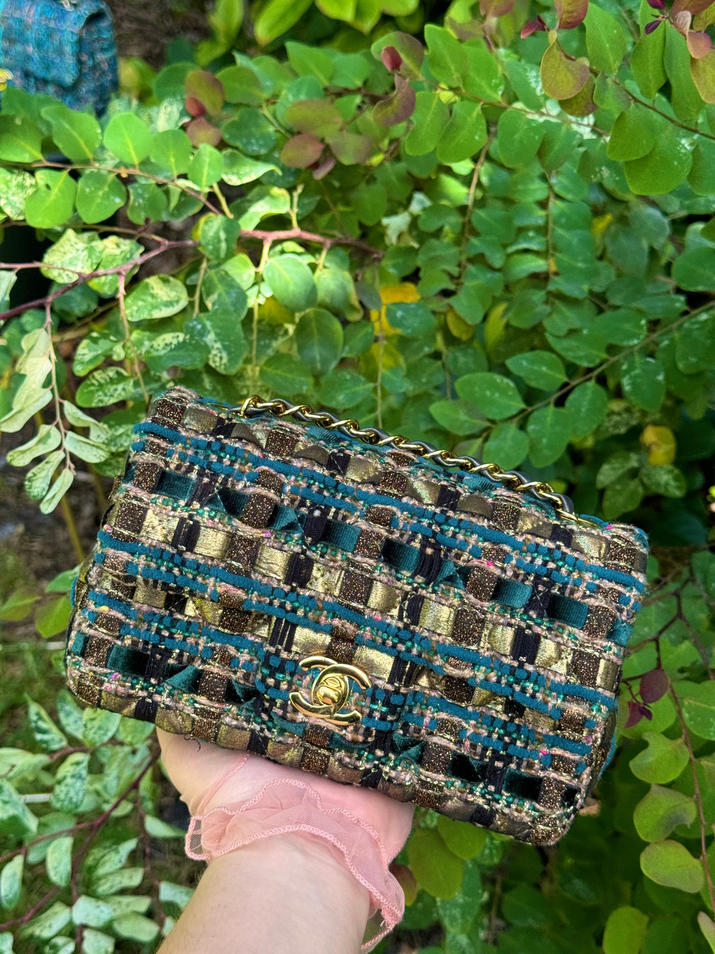 Chanel 19A Egypt Tweed Mini Flap