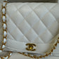 Chanel Snow White 24K Medium Caviar Diana Flap Bag