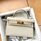 Hermes Mini Sellier Beton Matte Alligator Kelly 20