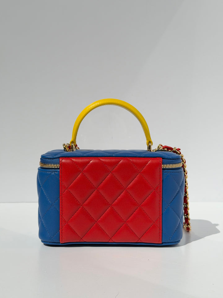 Chanel Superman Long Vanity With Chain Blue Lambskin Gold Hardware Métiers d’Art 2026