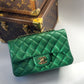 Chanel 18S Emerald Green Caviar Mini Flap Bag