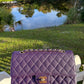 Chanel Purple Medium Vintage Caviar Classic Flap