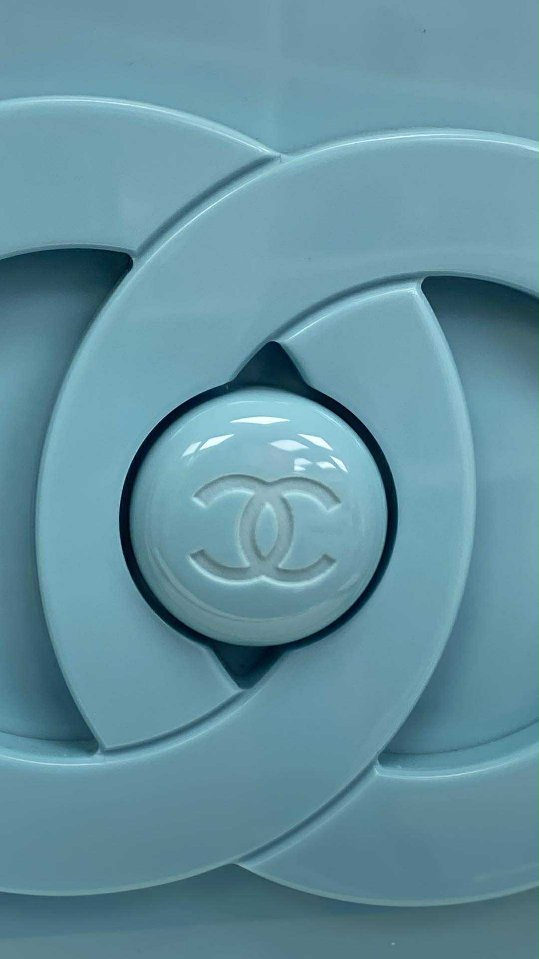 Chanel Baby Blue Plexiglass Lego Minaudiere