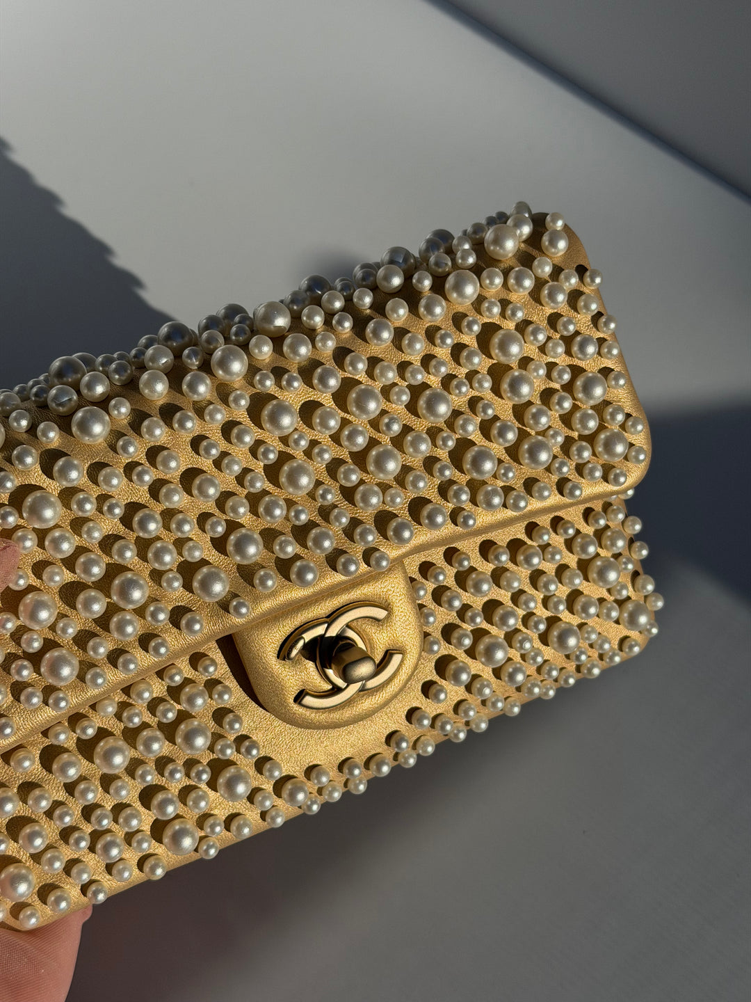 Chanel Paris Dubai Gold Metallic Pearly WOC