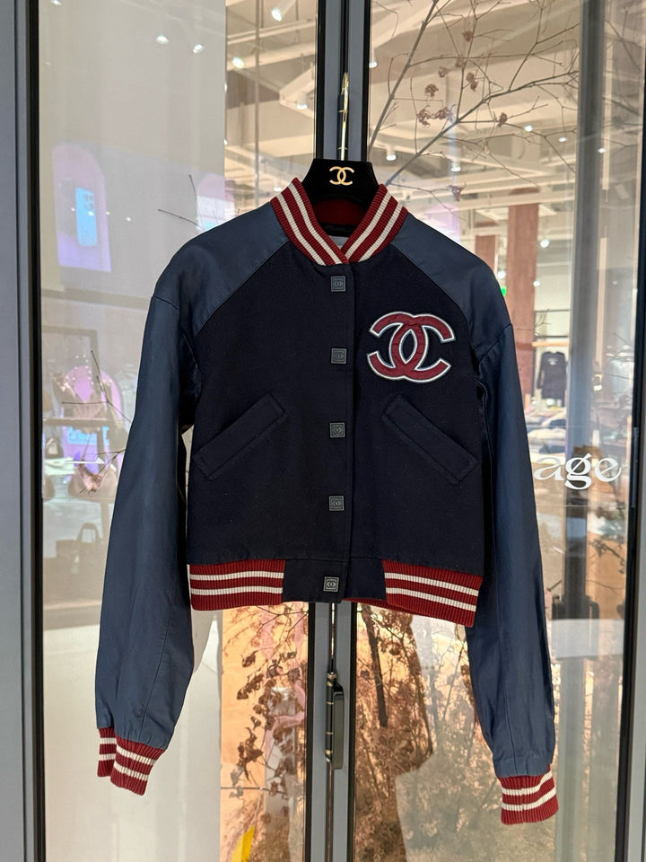 Chanel 2004 CC Varsity Bomber Jacket