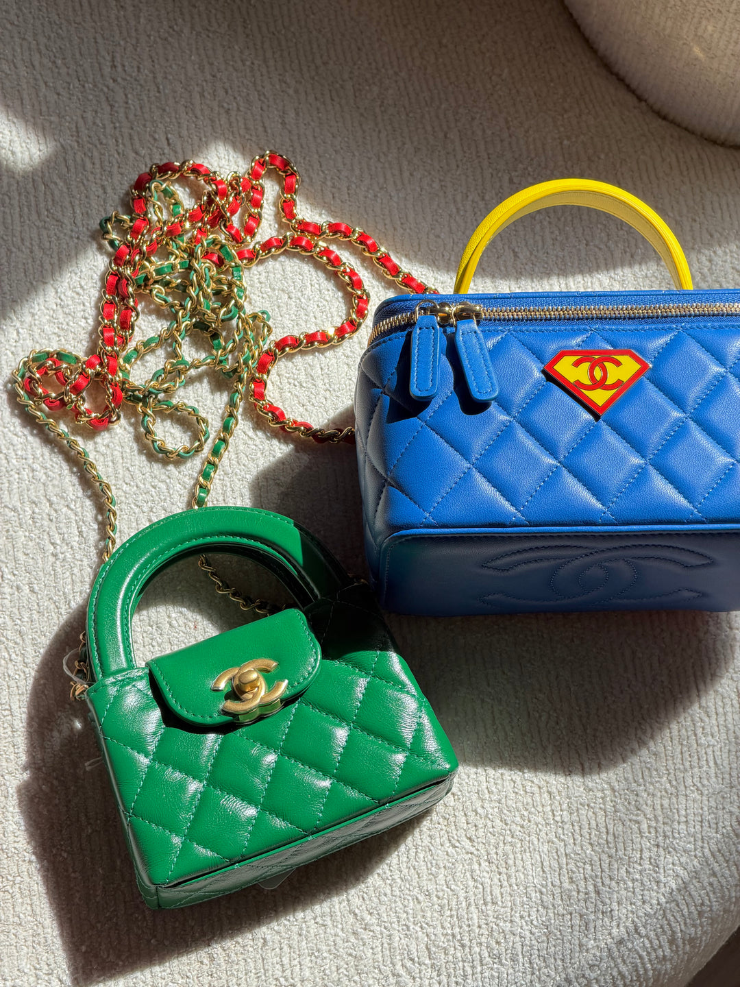 Chanel Superman Long Vanity With Chain Blue Lambskin Gold Hardware Métiers d’Art 2026