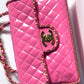 Chanel 1995 Jumbo Barbie Pink Chain Around Flap Bag