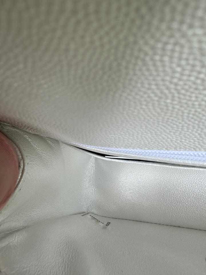 Chanel 21S Mini Iridescent White Caviar Top Handle