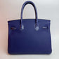 Hermes Bleu Encre Togo and Niloticus Birkin 30