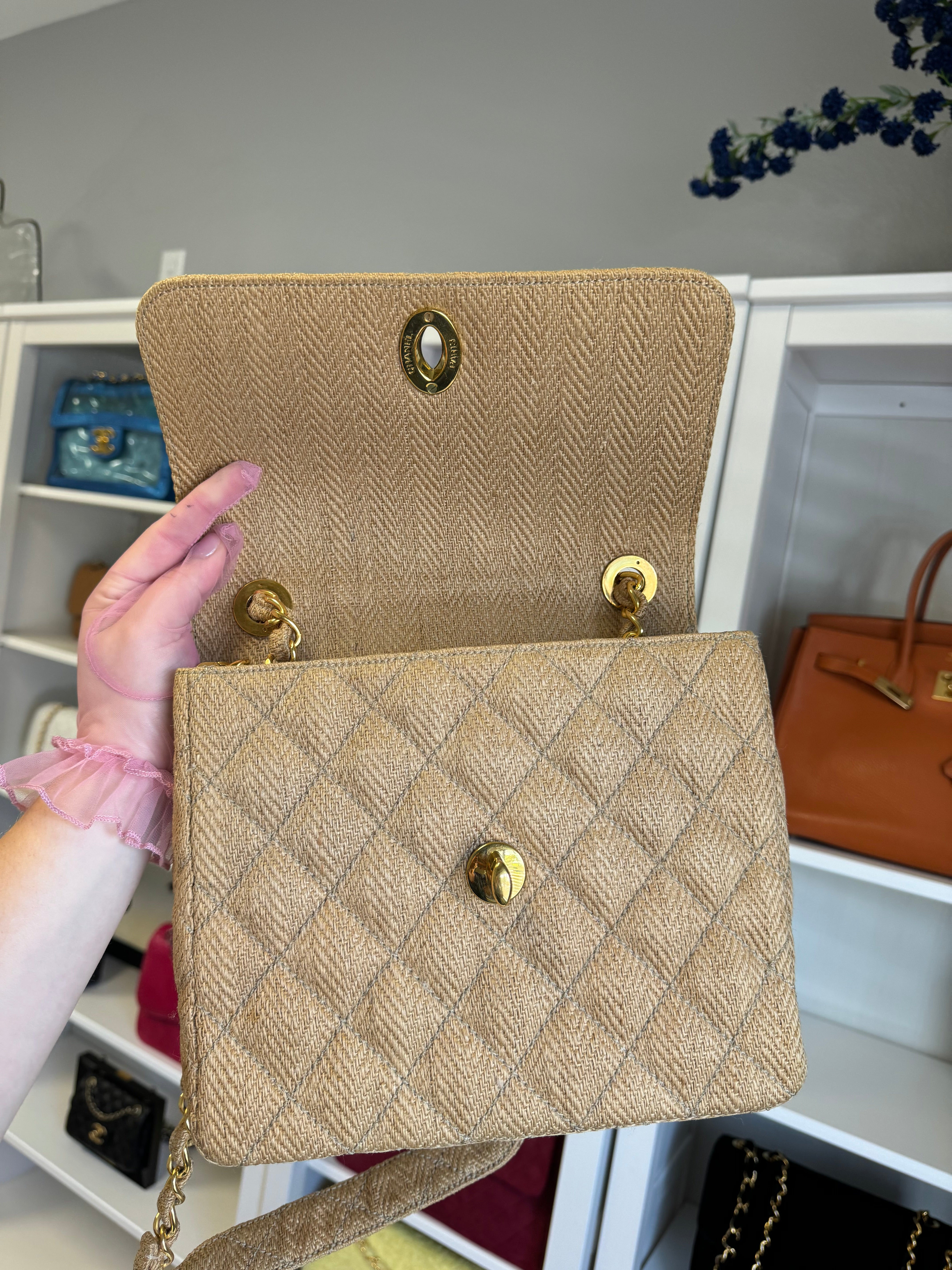 Chanel 24K Vintage Raffia Large Flap – Its A Luv Story