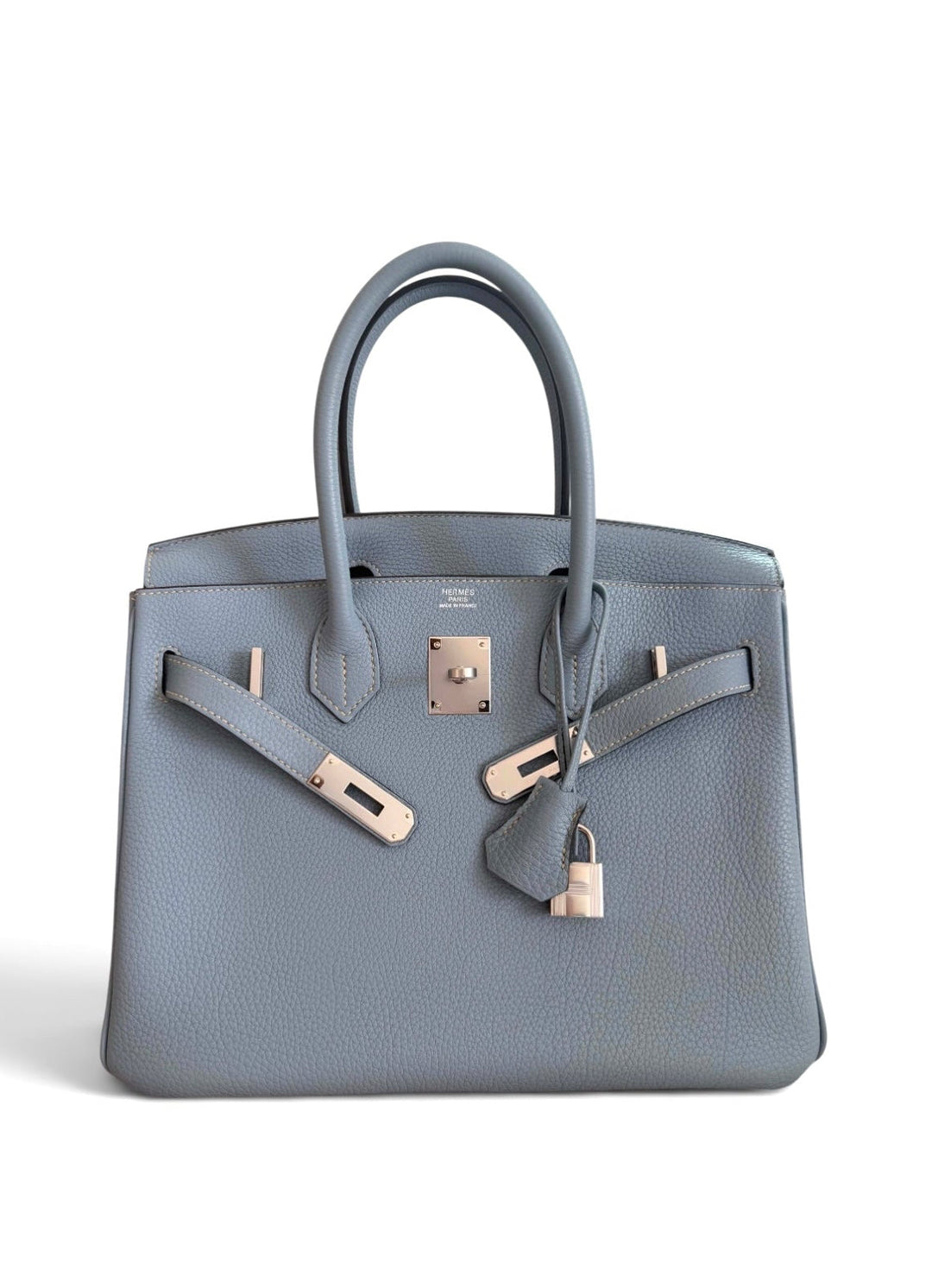 Hermès Birkin 30 Bleu Lin Togo Palladium Hardware 2012