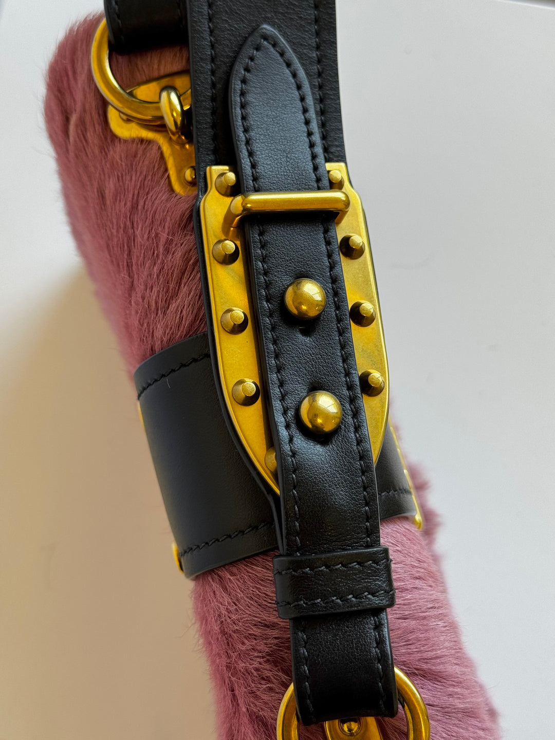 Prada Calf Hair Pink Cahier Crossbody Bag