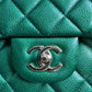 Chanel 18S Emerald Green Caviar Jumbo Flap Bag