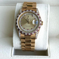 Vintage 1990 Rolex Day-Date 36mm Yellow Gold, Ruby String Dial Diamond Watch