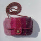 Chanel Pink Ombre Crystal Mini Flap