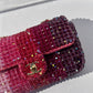 Chanel Pink Ombre Crystal Mini Flap