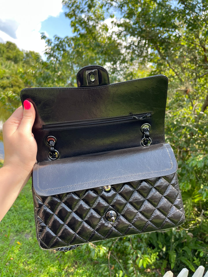 Chanel SO BLACK Medium Calfskin Double Flap Bag