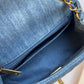 Chanel Denim Quilted Mini Pearl Crush Crossbody Bag