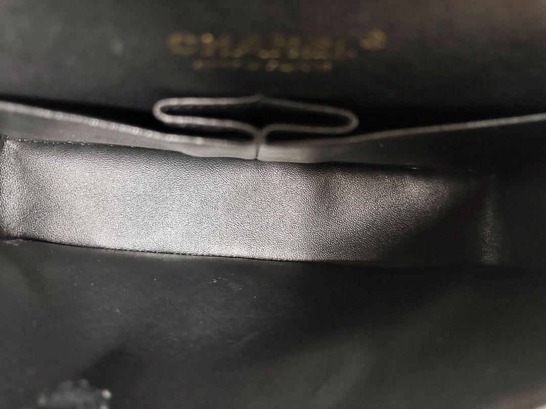 Chanel Metallic Gold Croc Embossed Medium Classic Flap Bag