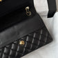 Chanel Small Black Lambskin Classic Flap Bag + GHW