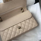 Chanel 23P Ecru Medium Caviar Double Flap Bag