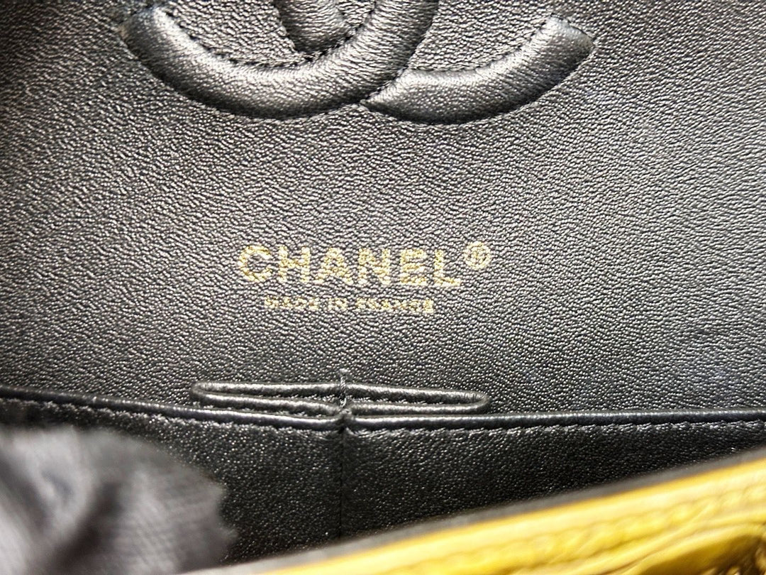 Chanel Metallic Gold Croc Embossed Medium Classic Flap Bag