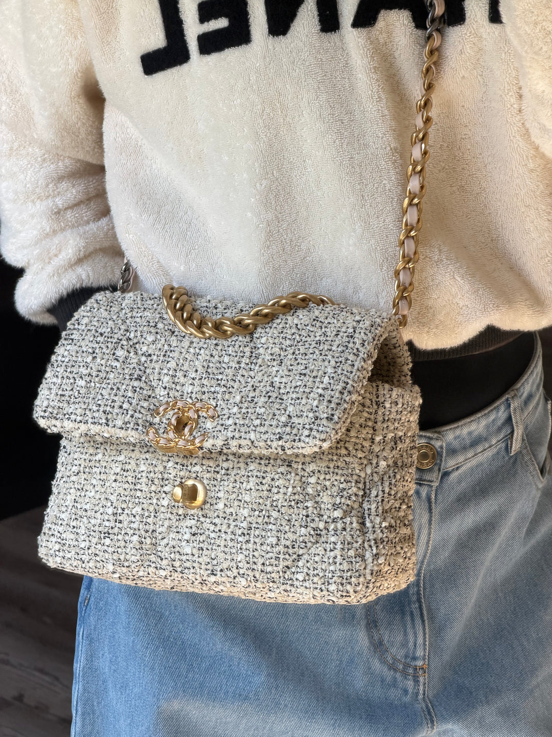 Chanel Small Houndstooth 19 Flap Bag