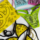 Chanel Spring/Summer 1994 Vintage Yellow Logo Bikini