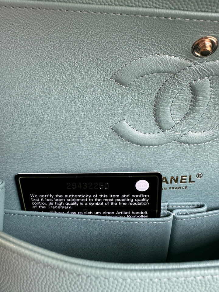 Chanel 20C Tiffany Blue Medium Caviar Flap Bag