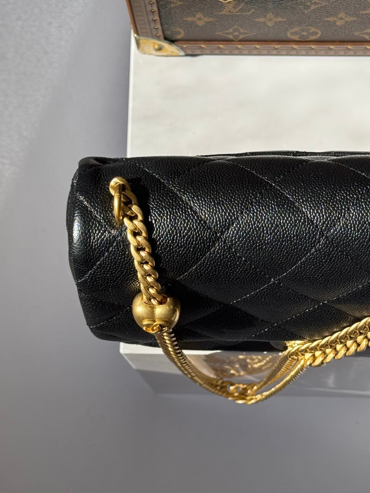 Chanel Black Medium Caviar Sweetheart Crush Flap Bag